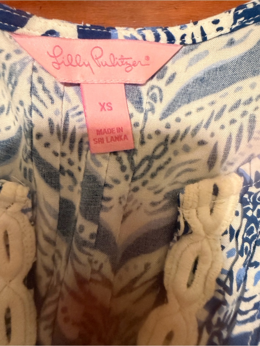 Lilly Pulitzer Navy & White Printed Bell-Sleeve Mini Dress - Picture 5 of 10